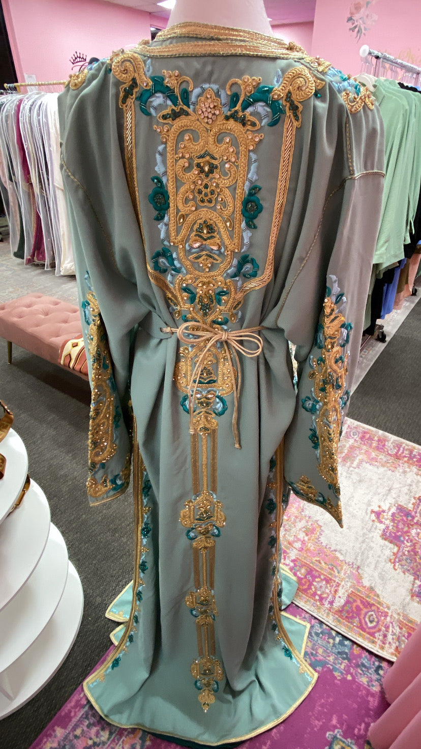 Moroccan Traditional Satin Lined Kimono Caftan