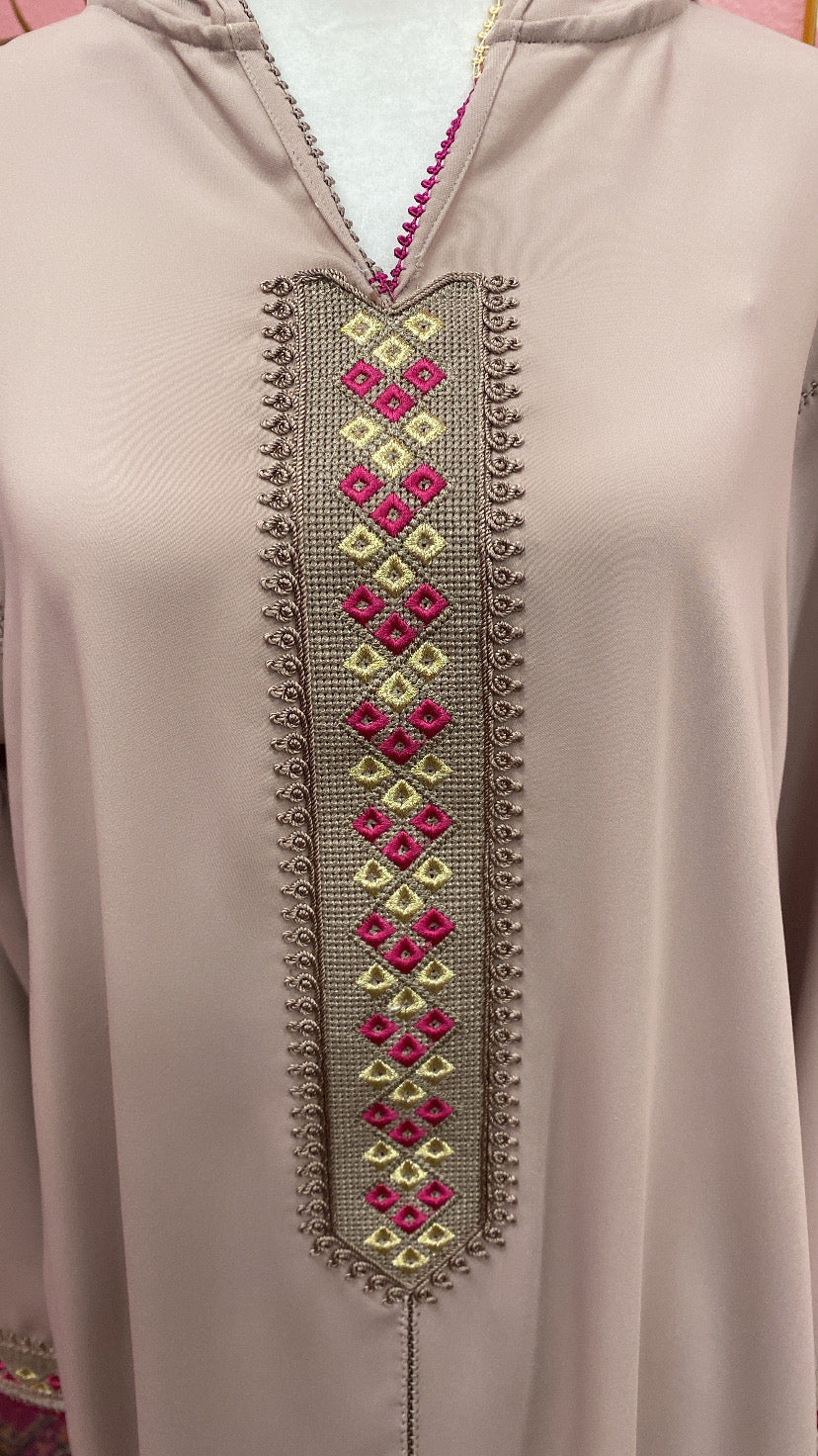 Traditional Moroccan Embroidered Djellaba