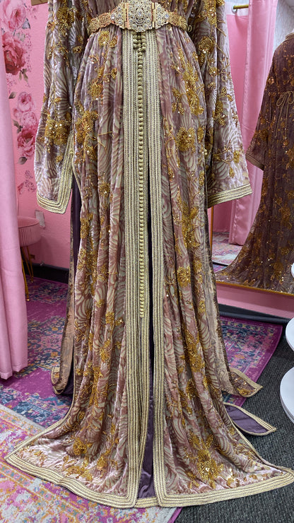 Moroccan Traditional Takchita Velvet Caftan
