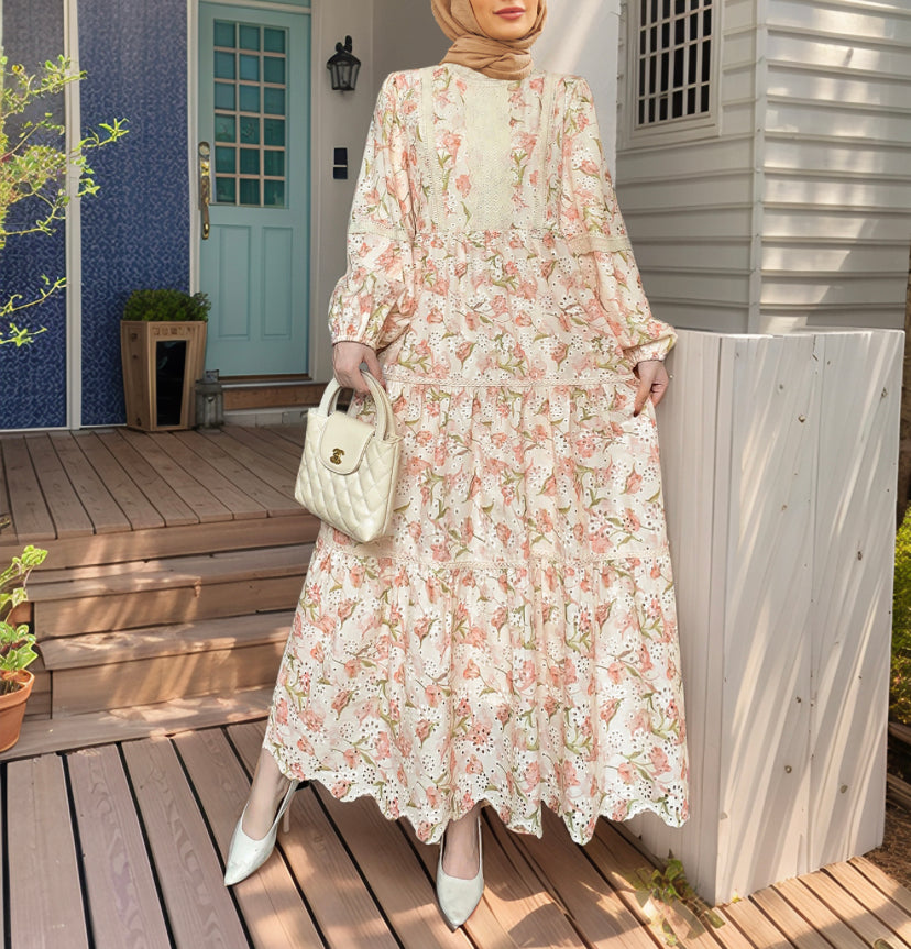 Floral Lace Dress(Multi Color)