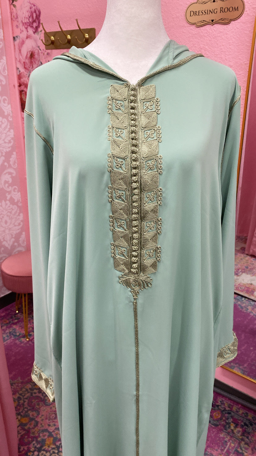 Traditional Moroccan Embroidered Djellaba
