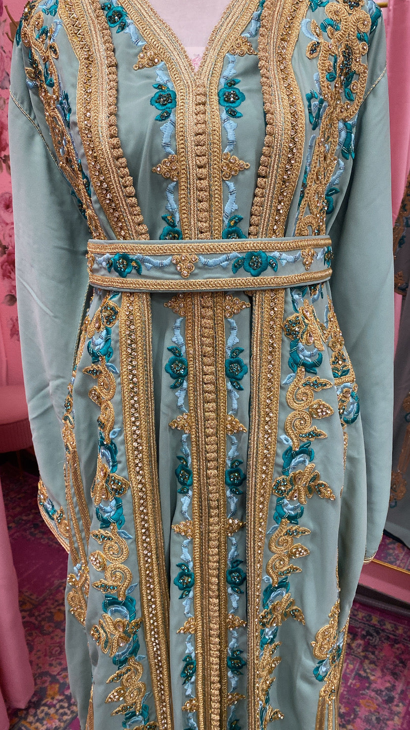 Moroccan Traditional Satin Lined Kimono Caftan