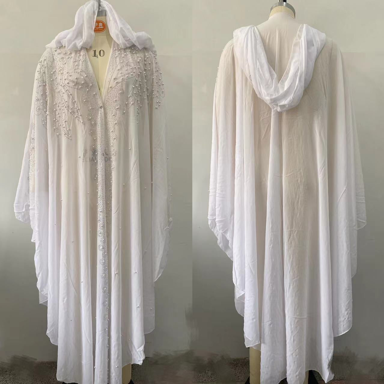 Chiffon Beaded Abaya Cape