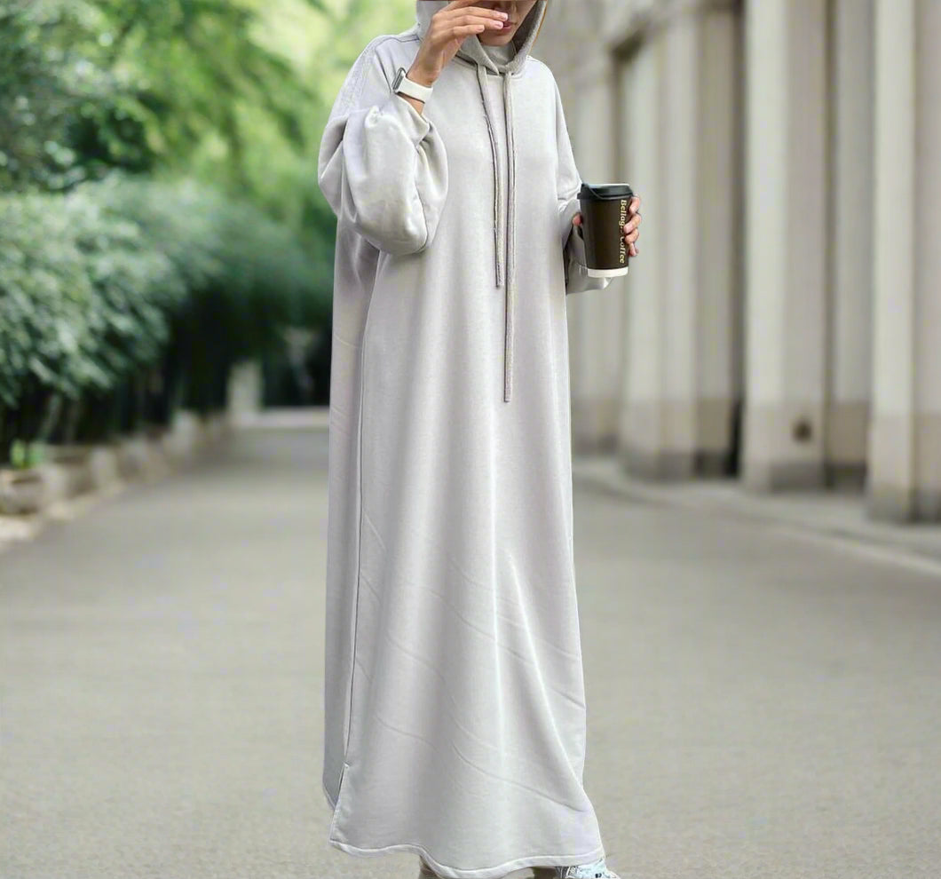 Turkish Style Hoodie Dress Abayas(Multi Colors)