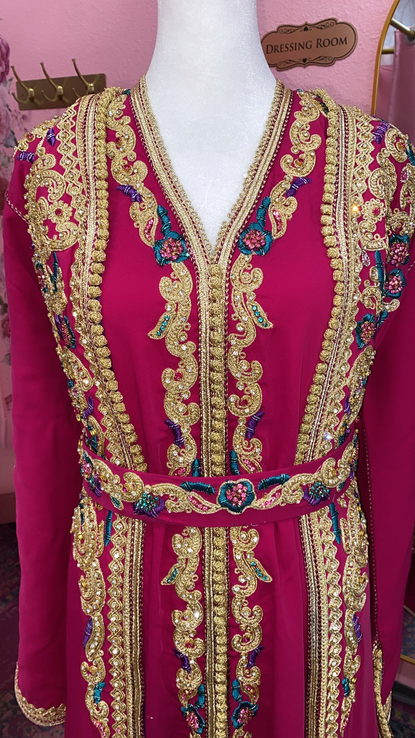 Moroccan Traditional Satin Lined Kimono Caftan