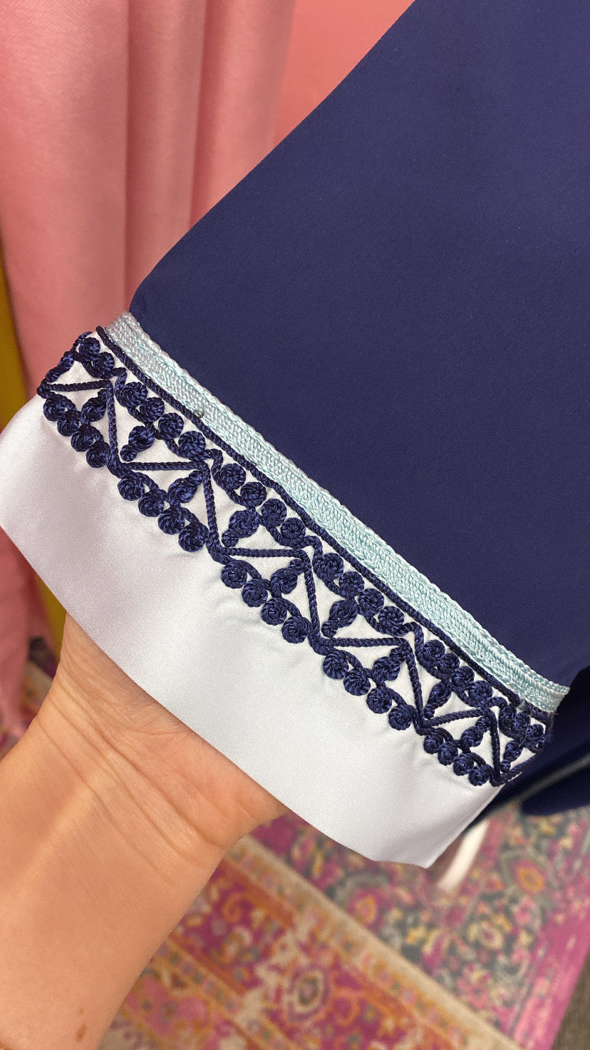 Traditional Moroccan Satin Embroidered Djellaba