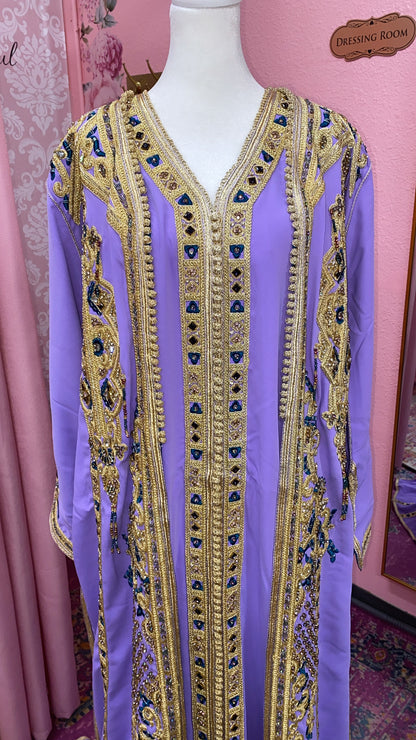 Moroccan Traditional Satin Lined Kimono Caftan