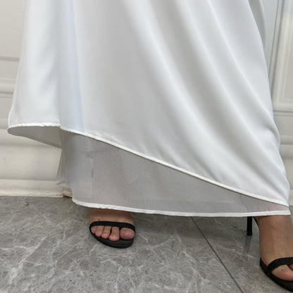 Simple White Abaya Dress