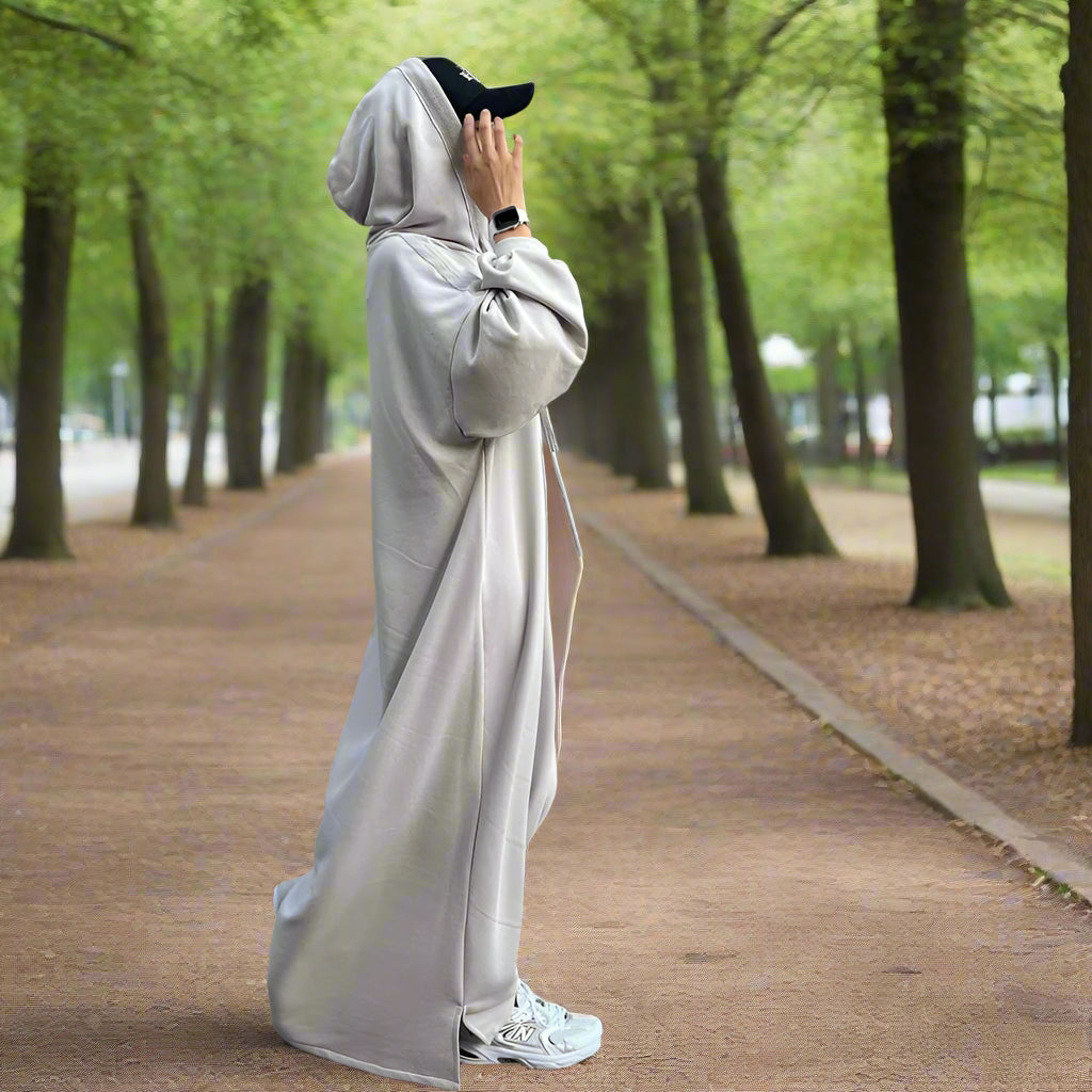 Turkish Style Hoodie Dress Abayas(Multi Colors)