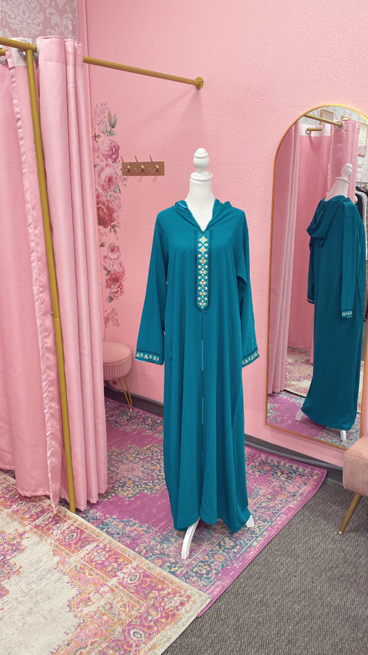 Traditional Moroccan Embroidered Djellaba