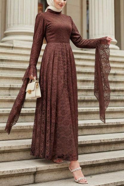 Turkish Lace Brown Dress