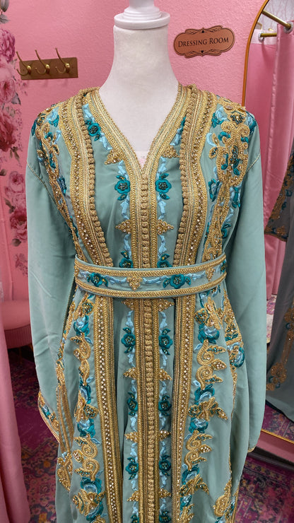 Moroccan Traditional Satin Lined Kimono Caftan