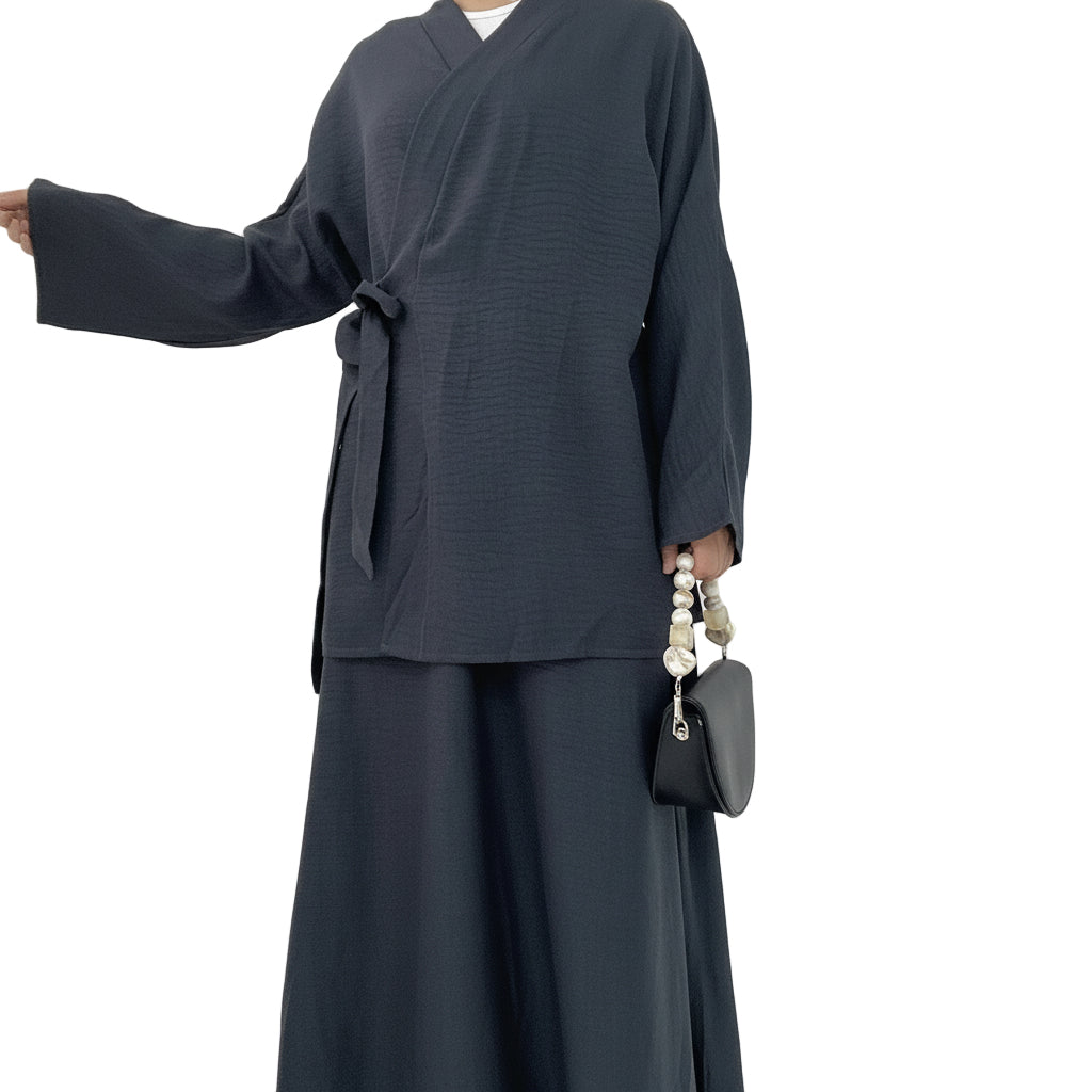 Belted Side Tie Style Skirt Set