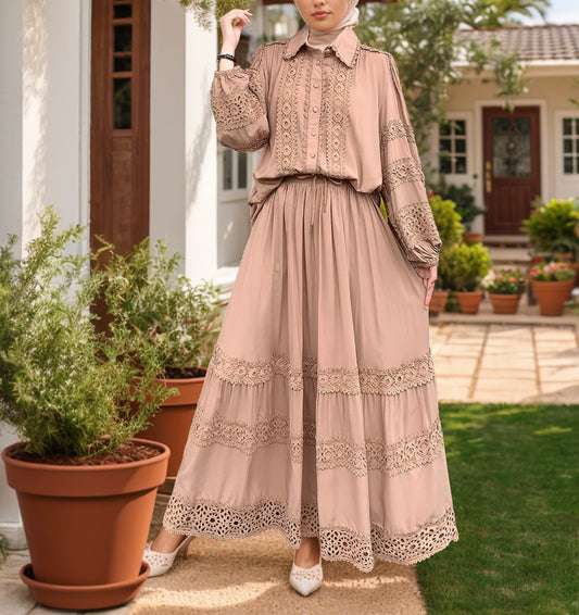 Beautiful Lace Skirt Set(Multi Color)
