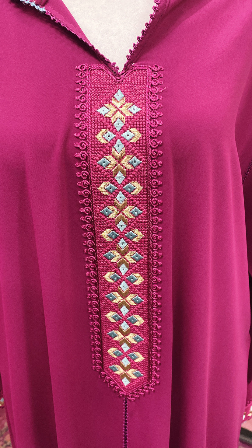 Traditional Moroccan Embroidered Djellaba
