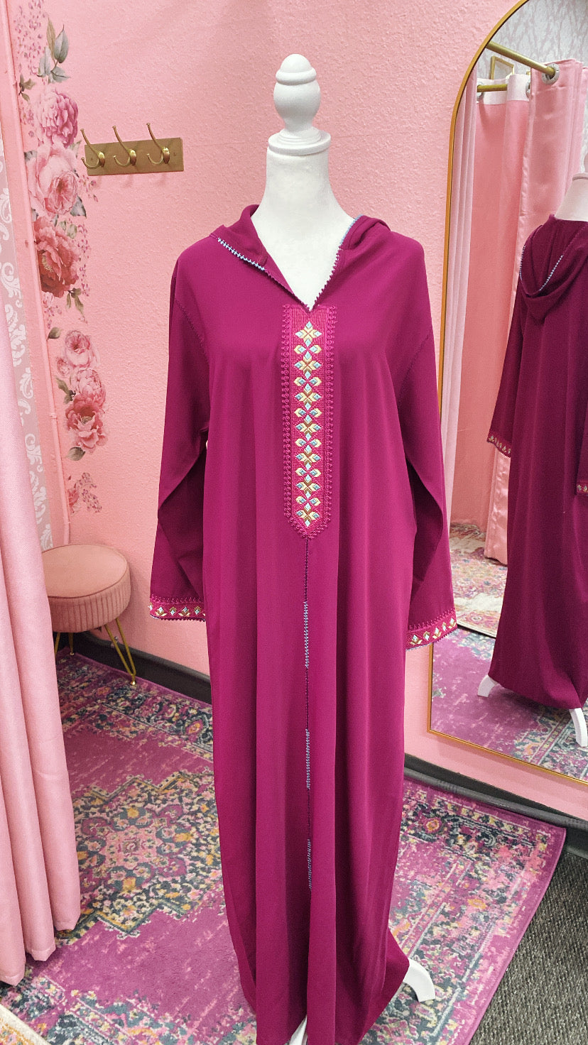 Traditional Moroccan Embroidered Djellaba