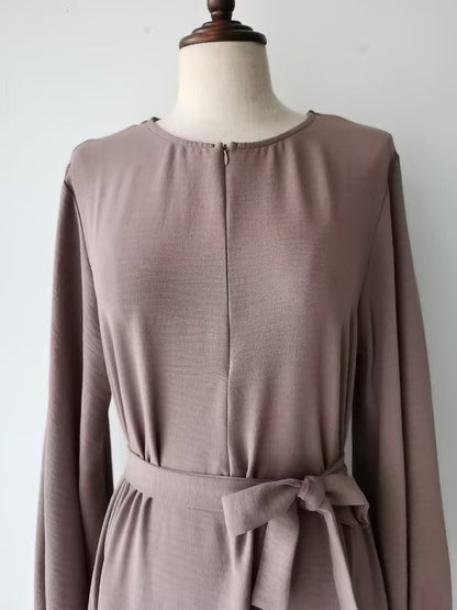 Beautiful Abaya Dress Chest Zipper