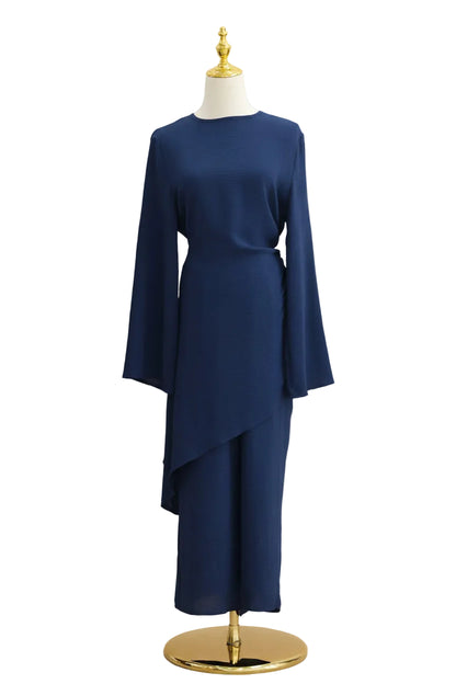 Crepe High Low Top Pant Suit