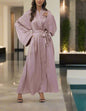 Elegant Satin Open Abaya with Pockets(Multi Colors)