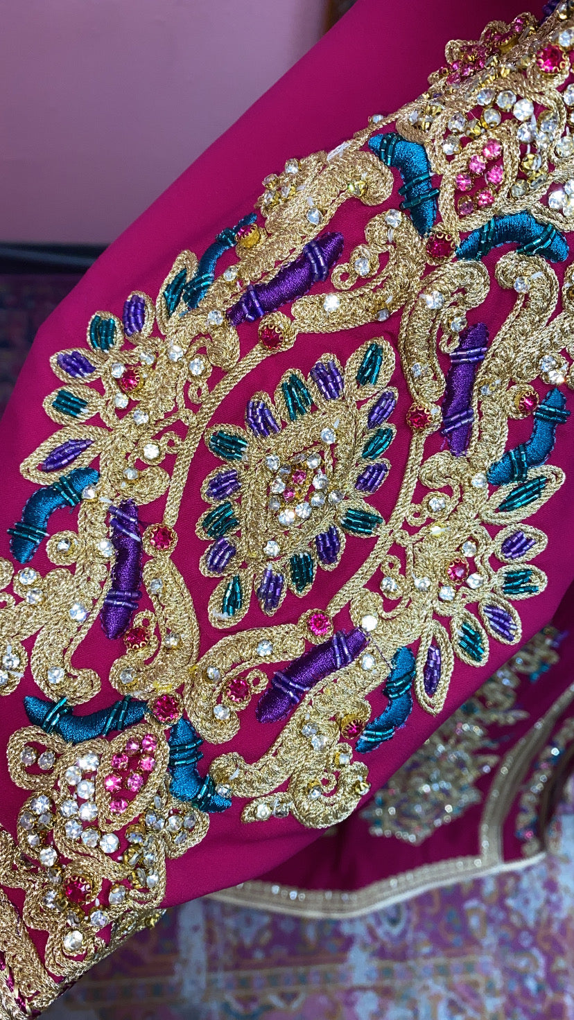 Moroccan Traditional Satin Lined Kimono Caftan