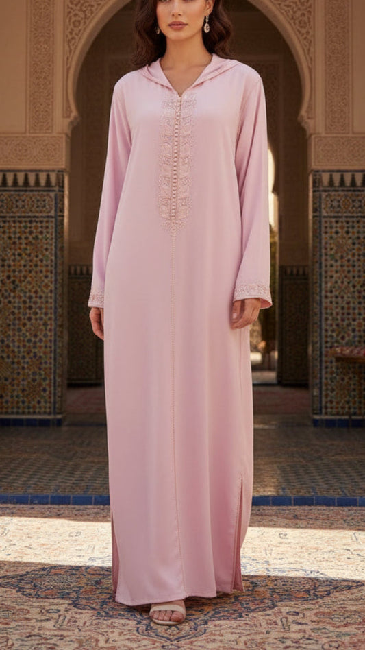 Traditional Moroccan Embroidered Djellaba
