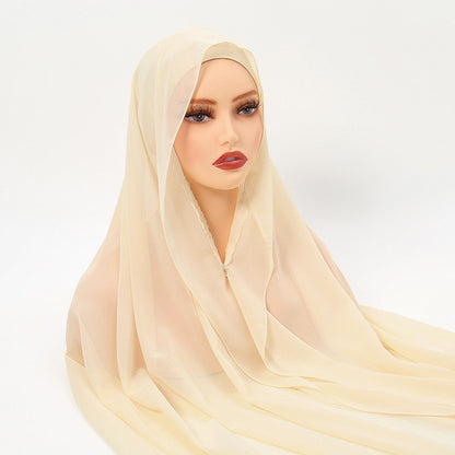 Instant Chiffon Hijab with Built-in Magnets