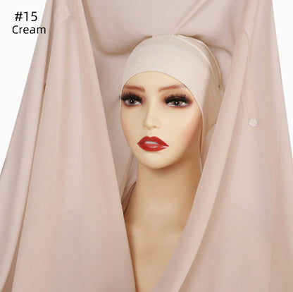 Instant Chiffon Hijab with Built-in Magnets
