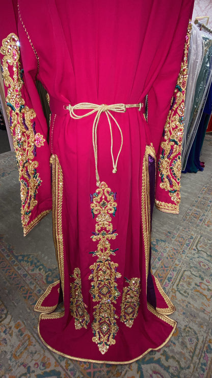 Moroccan Traditional Satin Lined Kimono Caftan