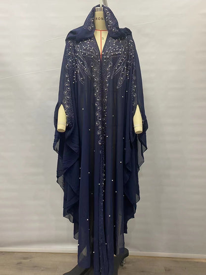 Chiffon Beaded Abaya Cape