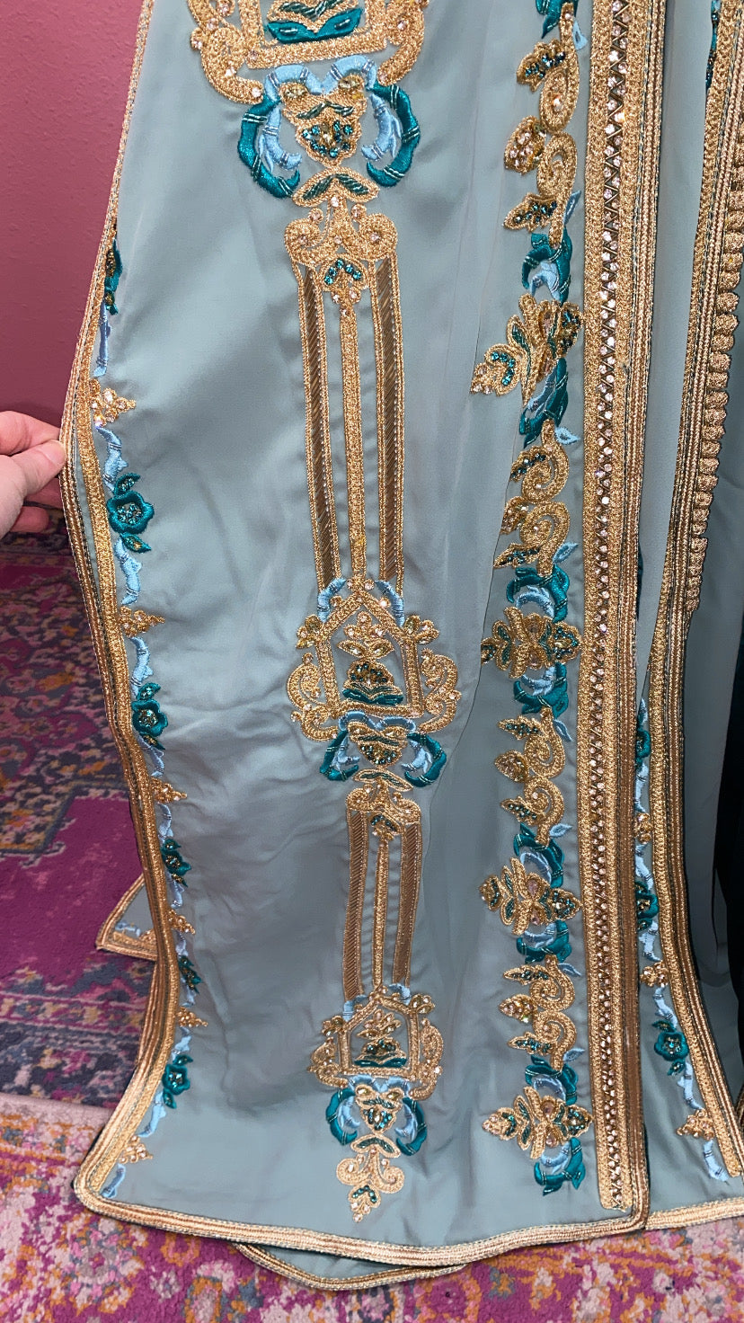 Moroccan Traditional Satin Lined Kimono Caftan