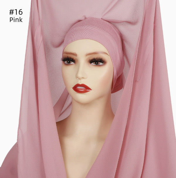 Instant Chiffon Hijab with Built-in Magnets