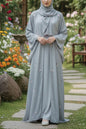 Floral Embroidered Open Abaya