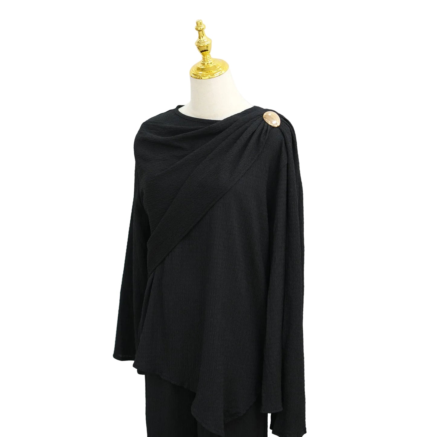 Cowl Neck Top Pant Suit Set