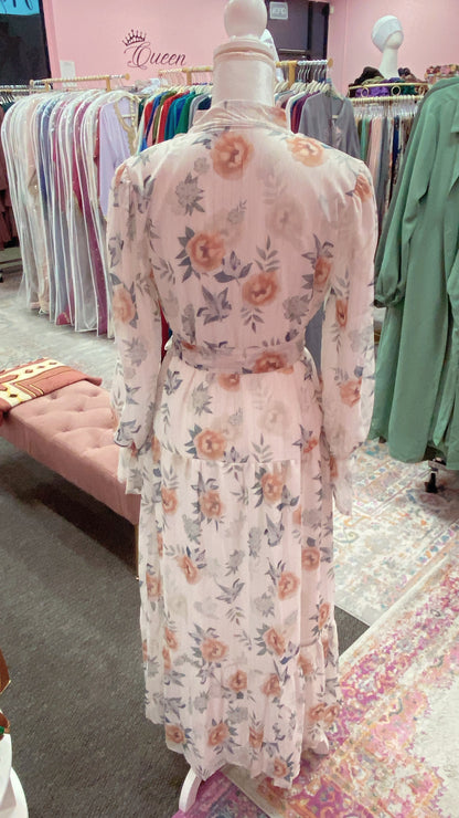 Turkish Style Chiffon Button Down Floral