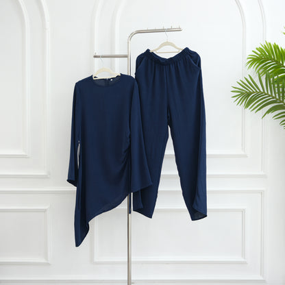 Crepe High Low Top Pant Suit