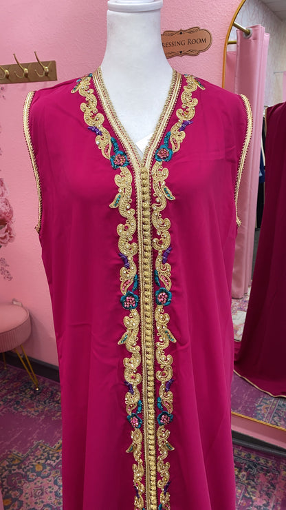 Moroccan Traditional Satin Lined Kimono Caftan