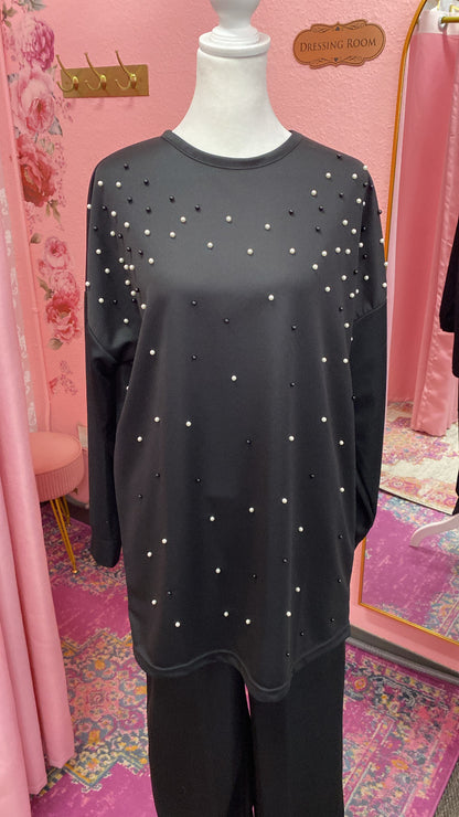 Turkish Style Pearl Deatiled Co-Ord Set