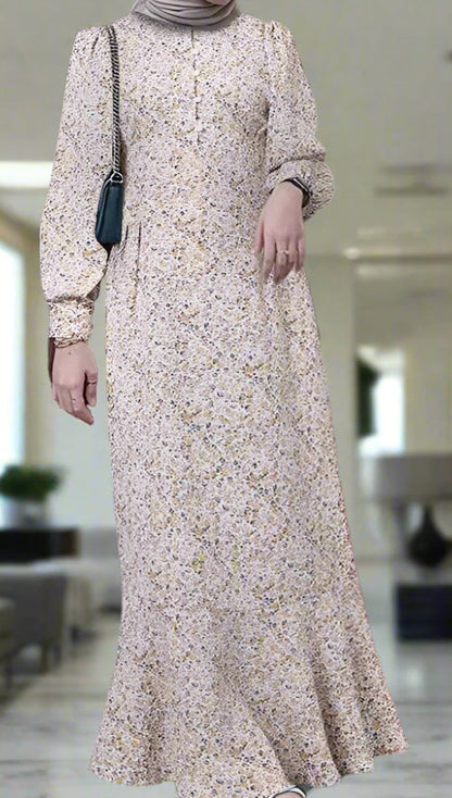 Floral Dress Abaya(Multi Colors)