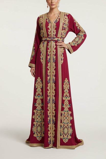 Moroccan Traditional Satin Lined Kimono Caftan