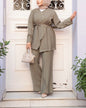 Turkish Button Style Pant Suit