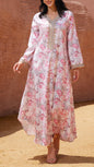 Embroidered Caftan Style Dress