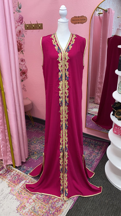 Moroccan Traditional Satin Lined Kimono Caftan