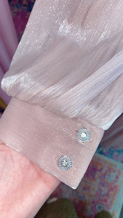 Elegant Turkish Satin Chiffon Gown