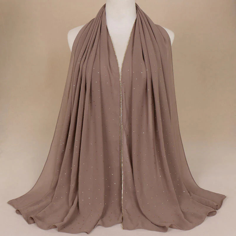 Embellished Stylish Chiffon Hijabs
