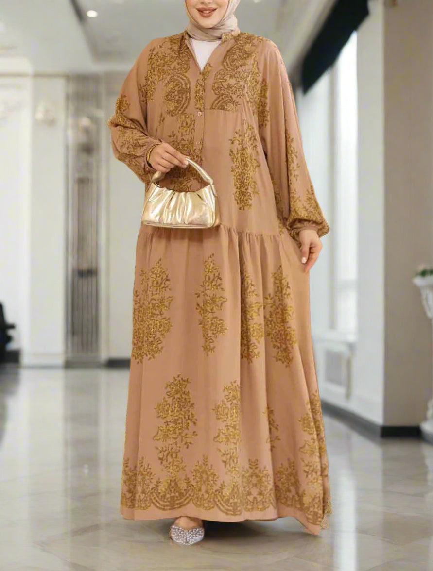 Turkish Damask Style Dress