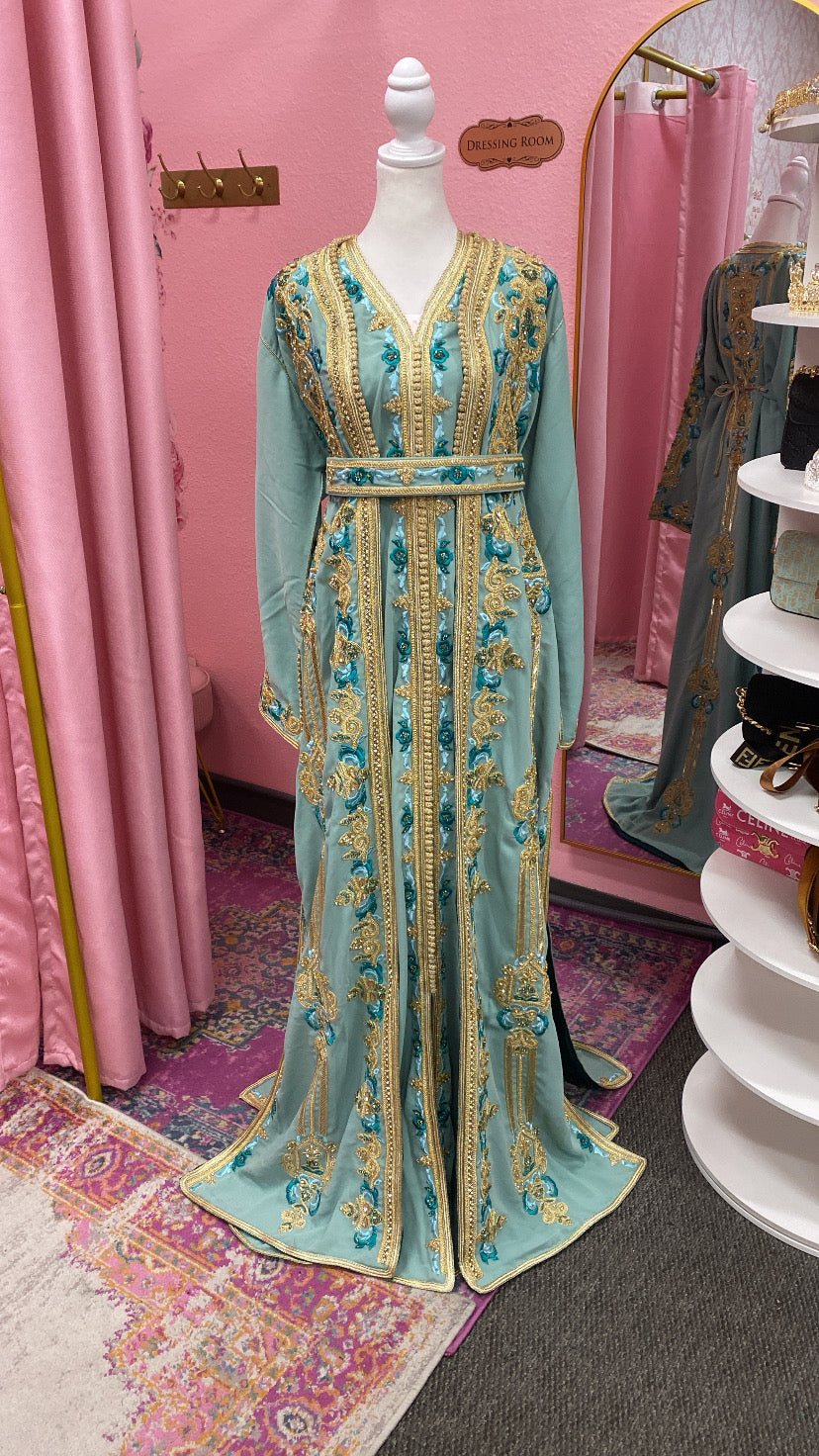 Moroccan Traditional Satin Lined Kimono Caftan
