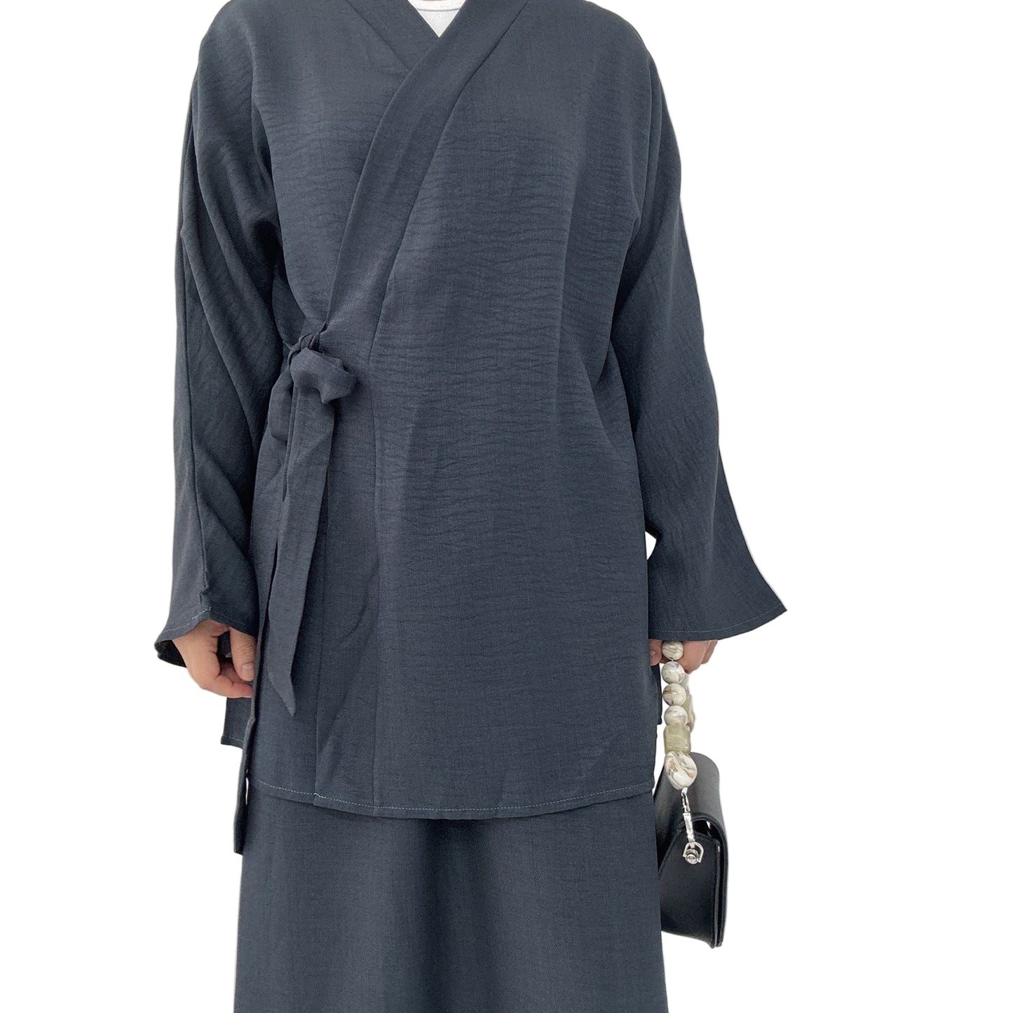 Belted Side Tie Style Skirt Set