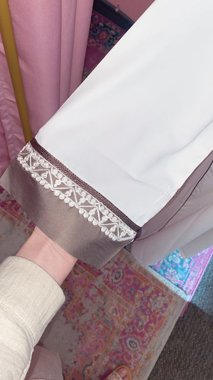 Traditional Moroccan Satin Embroidered Djellaba