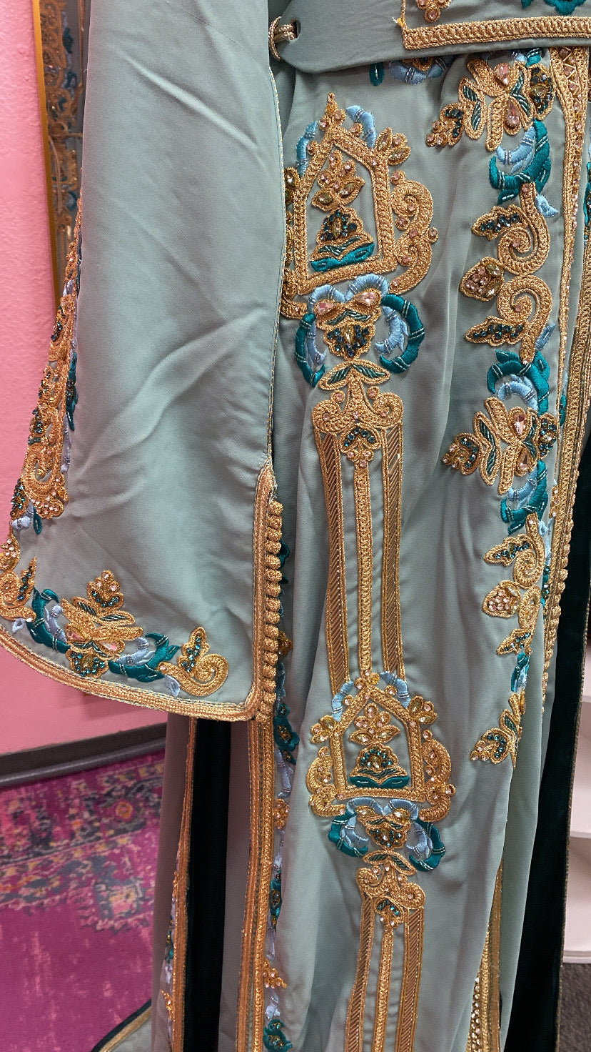 Moroccan Traditional Satin Lined Kimono Caftan