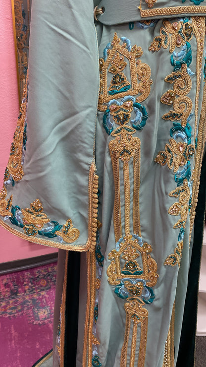 Moroccan Traditional Satin Lined Kimono Caftan